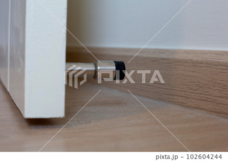 White door with door stopper 102604244
