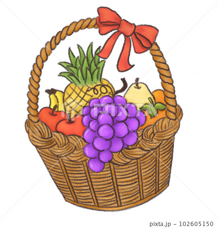 Drawing of Fruit Basket coloring page - Download, Print or Color Online for  Free