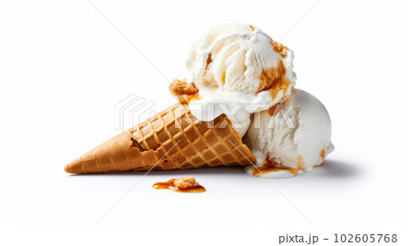 Sweet ice cream. Illustration AI Generative 102605768