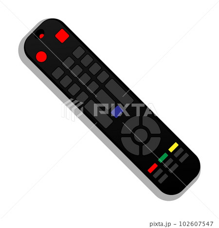 Control tv panel. Remote control of electronic devices. Simple black white vector isolated on white background in flat style Control tv panel. Remote control of electronic devices. Simple black white vector isolated on white background in flat style 102607547