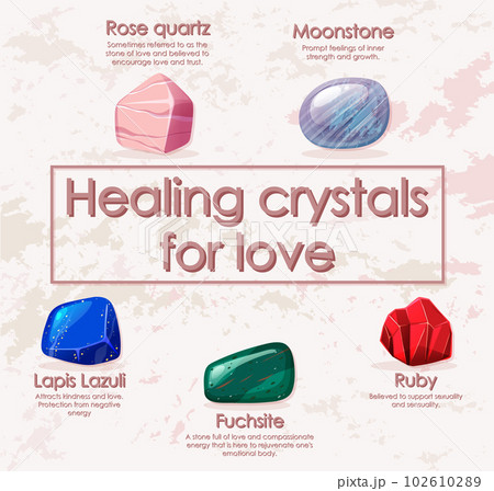 Healing crystals for love collection 102610289