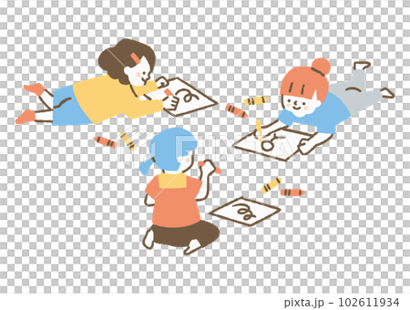 Girl drawing _ color 102611934