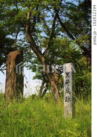 北九州市 黒田長政が築いた黒崎城の石碑 (縦位置) 102612194