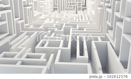 3Dの複雑な迷路「AI生成画像」 102612576