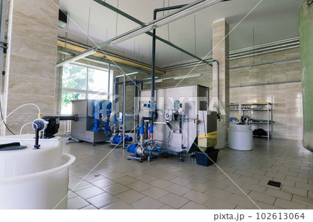 Boiler station, boiler room. Engine room, technical equipment. 102613064