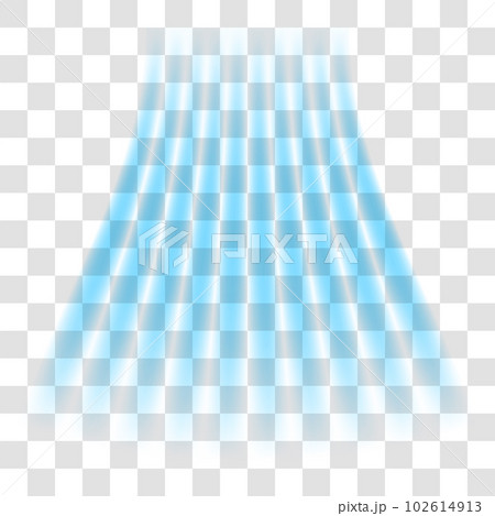 Fresh air flow from the conditioner. Sparkling light effect with blue rays. Imitation cold wind or frost on checkered background 102614913