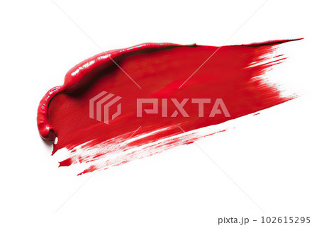 Colorful Lipstick Swatch with Smudges and Smears Isolated on White Background. created with Generative AI 102615295
