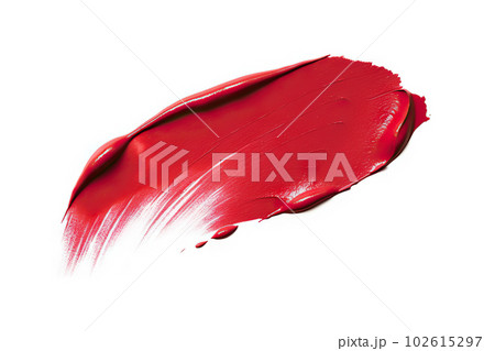 Colorful Lipstick Swatch with Smudges and Smears Isolated on White Background. created with Generative AI 102615297