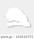 Simple white Senegal map on gray background, vector, illustration, eps 10 file 102616755