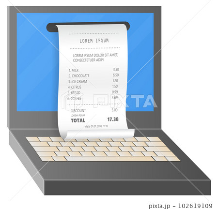 Bills online payment flat isometric vector concept of mobile payment, shoping, banking isolated 102619109