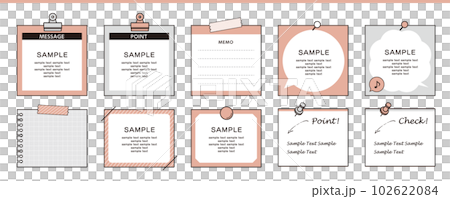 具有簡單品味的各種設計備忘錄 102622084