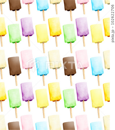 アイスキャンディーの連続模様壁紙 102622706