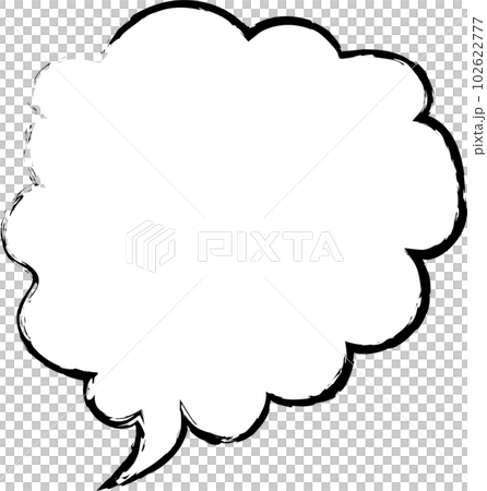 手描き風筆吹き出し 102622777