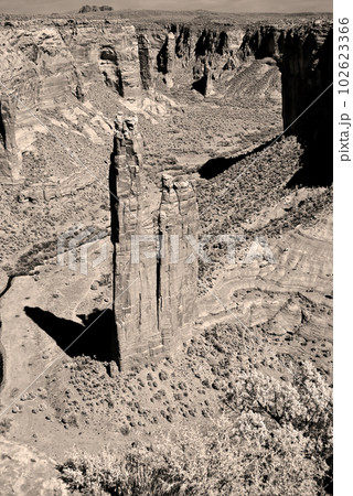 Spider Rock Canyon De Chelly in Autumn Infrared Spider Rock Canyon De Chelly in Autumn Infrared 102623366