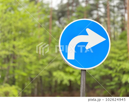 指定方向外進行禁止標識_右_左スペース 102624945