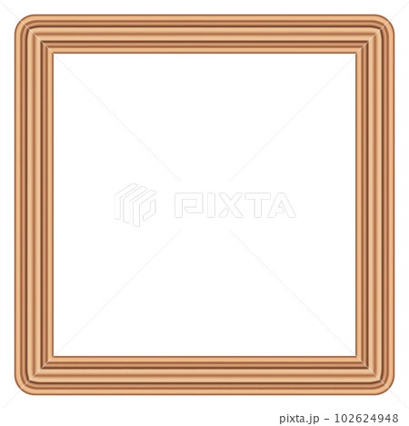 Squared golden vintage wooden frame for your design. Vintage cover. Place for text. Vintage antique gold beautiful rectangular frames. Template vector illustration 102624948