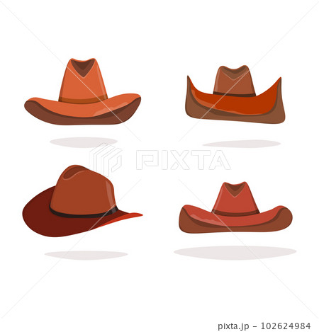 Cowboy hat isolated element. Vector drawing illustration for icon, game, packaging, banner. Wild west, western, cowboy concept Cowboy hat isolated element. Vector drawing illustration for icon, game, packaging, banner. Wild west, western, cowboy concept 102624984