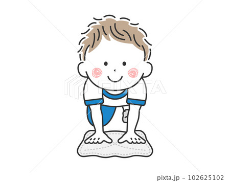 雑巾がけをする、男の子のイラスト 雑巾がけをする、男の子のイラスト 102625102