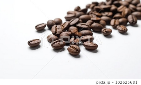 Coffee Beans Isolated on White Background. Ai Generated 102625681