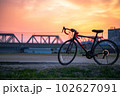 淀川サイクリング　夕焼け 102627091