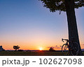 淀川サイクリング　夕焼け　枚方公園 102627098