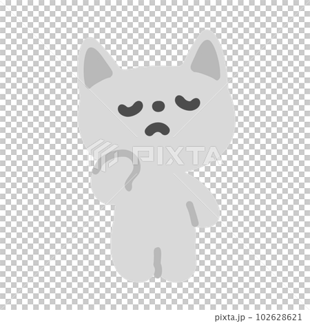 考えるネコのイラスト02 考えるネコのイラスト02 102628621