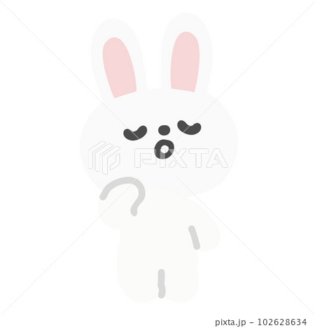 考えるウサギのイラスト01 考えるウサギのイラスト01 102628634