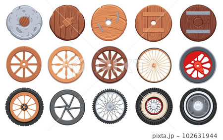ancient wooden wheel