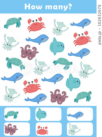 数を数える練習教材 102632678
