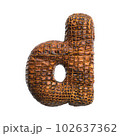 crocodile letter D - Lowercase 3d reptile font - Suitable for wildlife, ecology or conservation related subjects 102637362