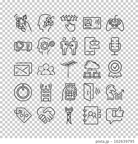 設備人工智能技術圖標集 102639795