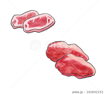 お肉 手書きイラスト お肉 手書きイラスト 102642252