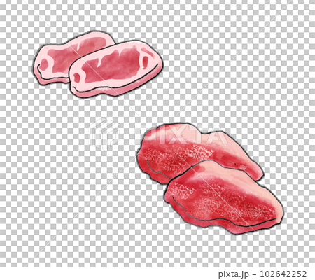 お肉 手書きイラスト お肉 手書きイラスト 102642252