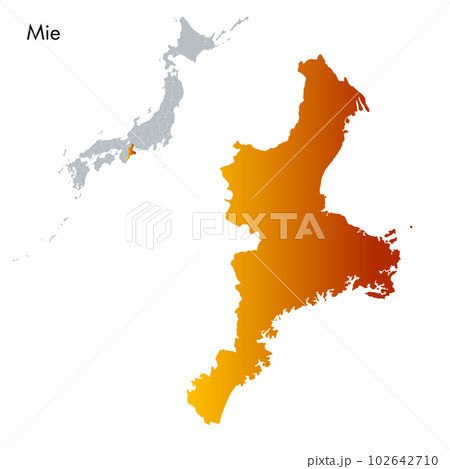 三重県と日本列島地図 三重県と日本列島地図 102642710