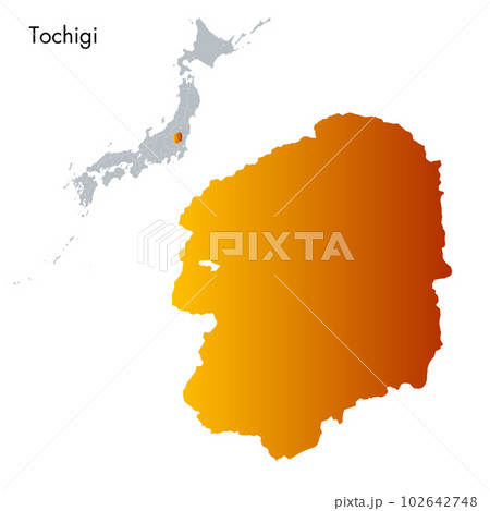 栃木県と日本列島地図