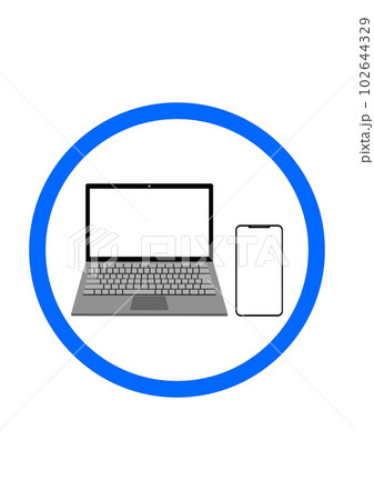 パソコンとスマートフォンはOKのマーク 102644329