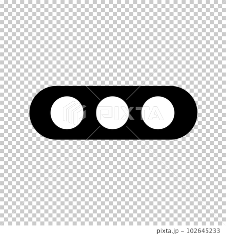 信号機の白黒アイコン 102645233