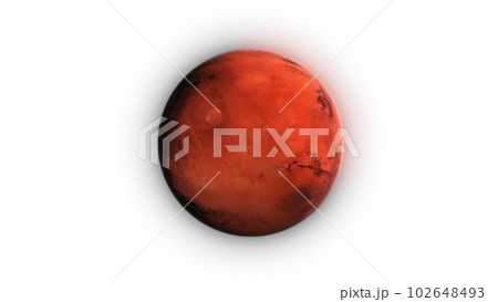 3D Render Big Red Mars Planet Background On Galaxy Space Star Field 3D Illustration Isolated Transparent Alpha PNG 3D Render Big Red Mars Planet Background On Galaxy Space Star Field 3D Illustration Isolated Transparent Alpha PNG 102648493