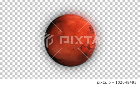 3D Render Big Red Mars Planet Background On Galaxy Space Star Field 3D Illustration Isolated Transparent Alpha PNG 3D Render Big Red Mars Planet Background On Galaxy Space Star Field 3D Illustration Isolated Transparent Alpha PNG 102648493