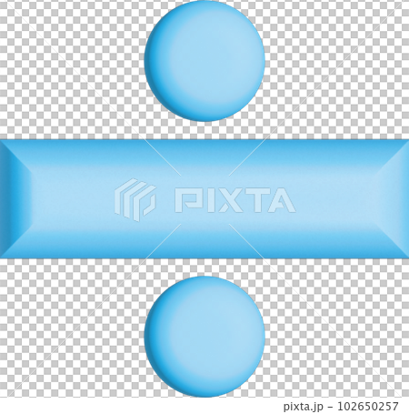 divide sign 3d icon 102650257