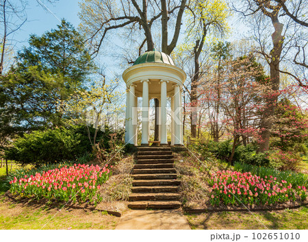 Sunny view of building in Tulsa Botanic Garden 102651010