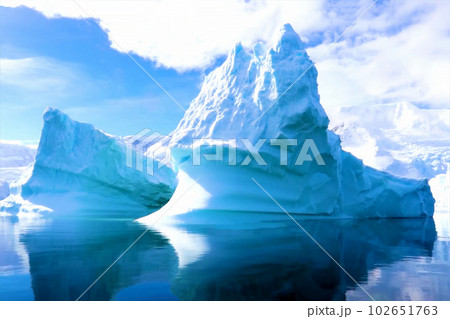 Beautiful landscape of Antarctica glacier, famous tourist attraction. Beautiful landscape of Antarctica glacier, famous tourist attraction. 102651763