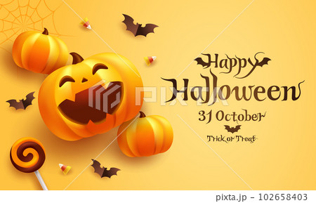 ハロウィンのベクターイラスト背景(ハロウィーン) 102658403