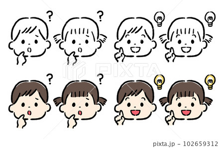 悩みを解決する男の子と女の子 102659312