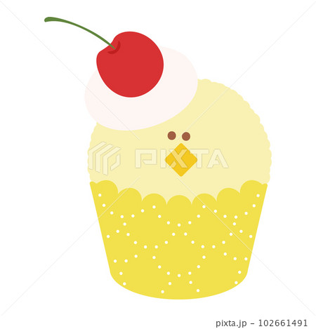 ひよこのカップケーキのイラスト素材 [102661491] - PIXTA