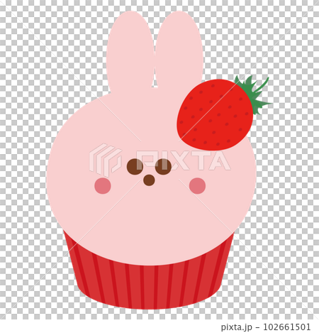 うさぎのカップケーキのイラスト素材 [102661501] - PIXTA