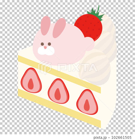うさぎのショートケーキのイラスト素材 [102661505] - PIXTA