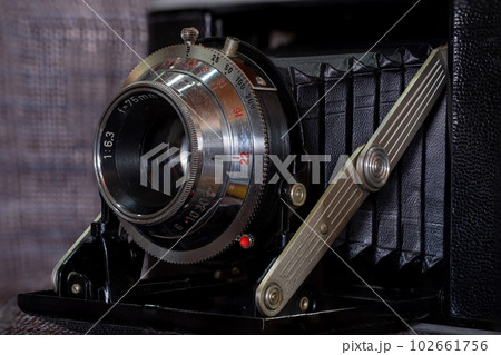 vintage camera lens foldable classic camera 102661756