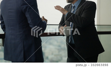 Businessman talking with company partner meeting to plan business project 102663898
