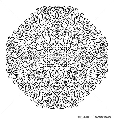 Vector illustration hand drawn of ornamental, mandala 102664089